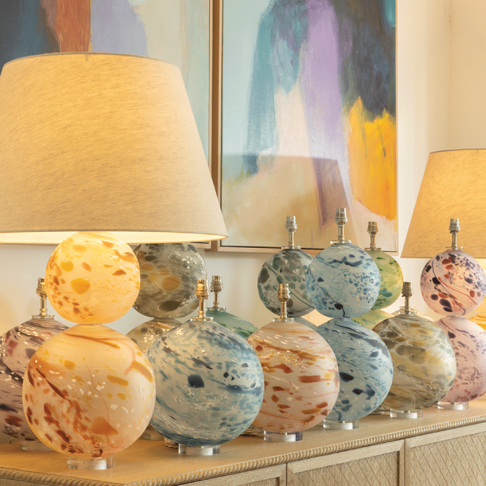 Nyla Crystal Glass Table Lamps | William Yeoward