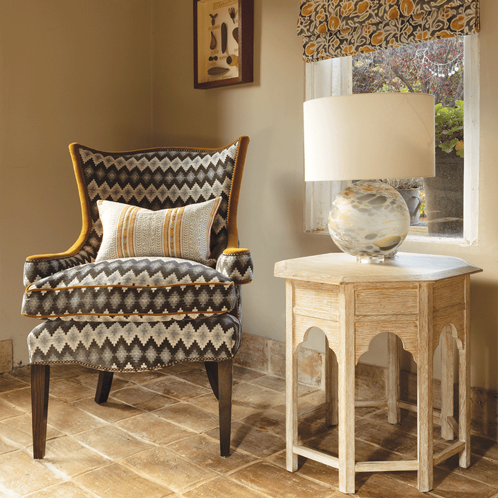 Nyla Crystal Glass Table Lamp - Sage