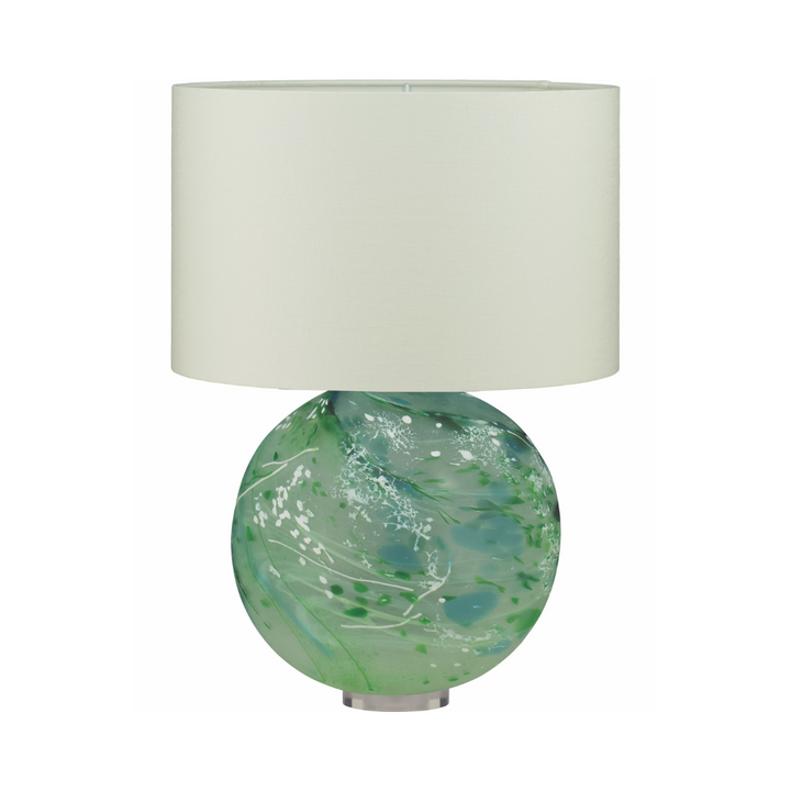 Nyla Crystal Glass Table Lamp - Sea Green