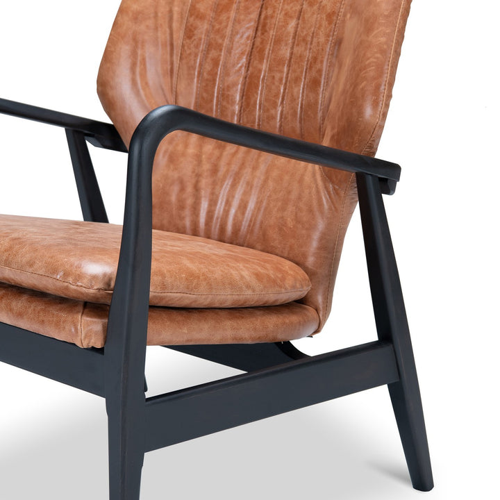 Brody Lounge Chair - Cambridge Hazelnut Leather