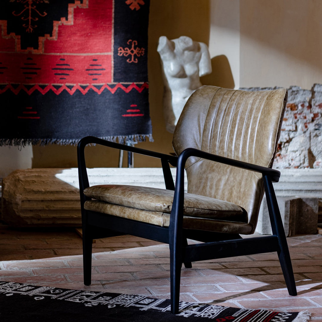 Brody Lounge Chair - Cambridge Sage Leather