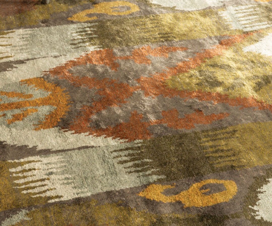 Orissa Ikat Rug - Spice