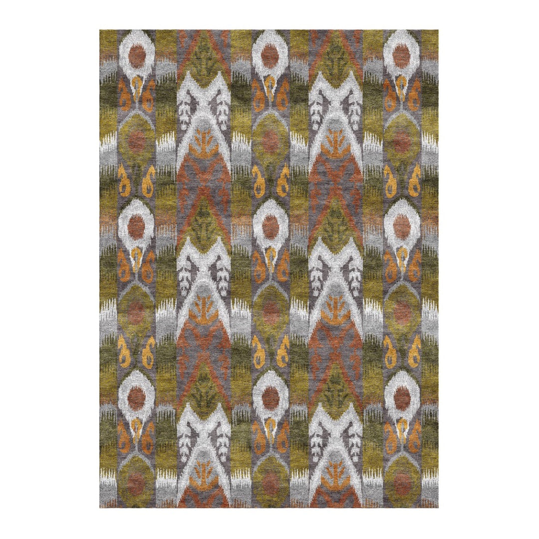Orissa Ikat Rug - Spice
