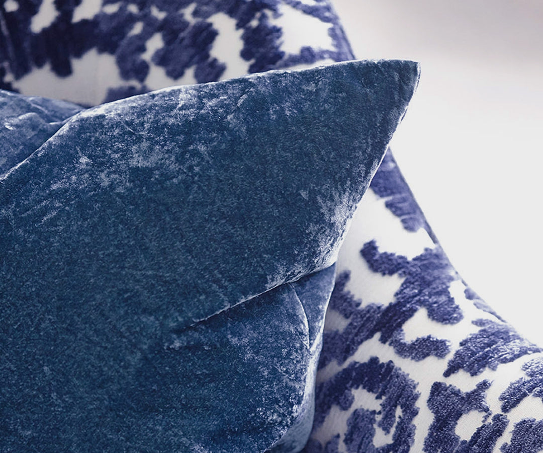 Paddy French Navy Velvet Cushion