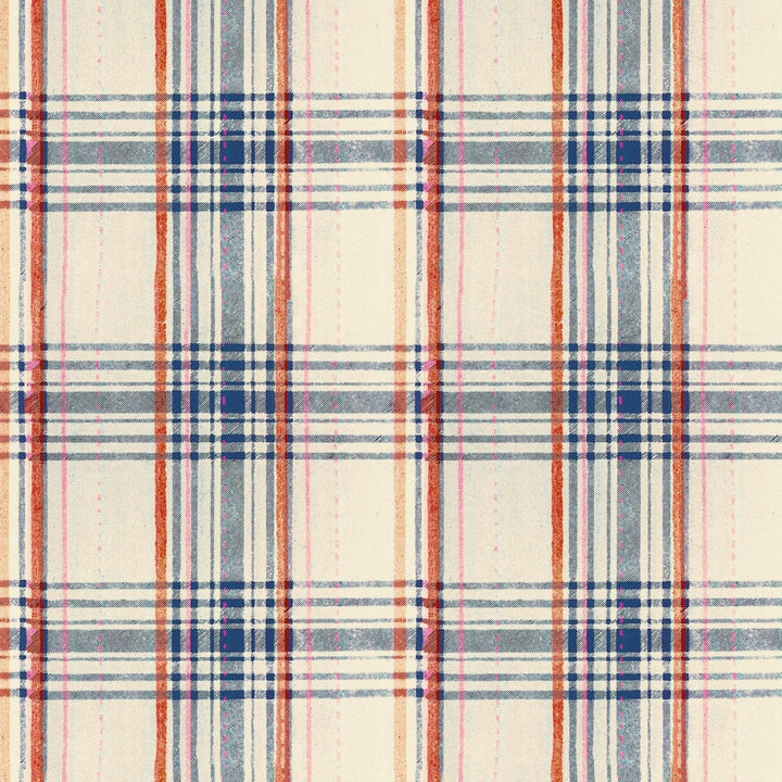 Seaport Plaid Cream Wallpaper