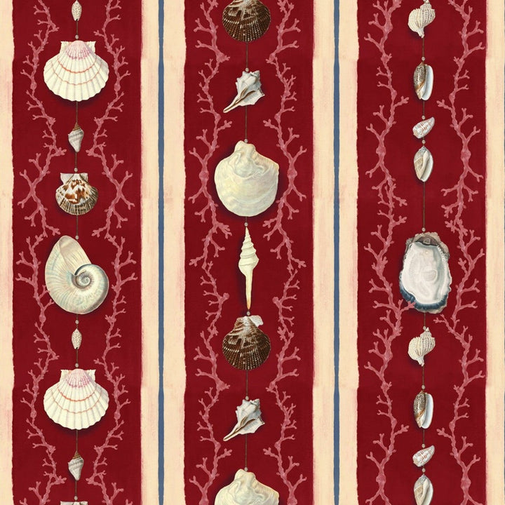 Coquillage Indigo Wallpaper