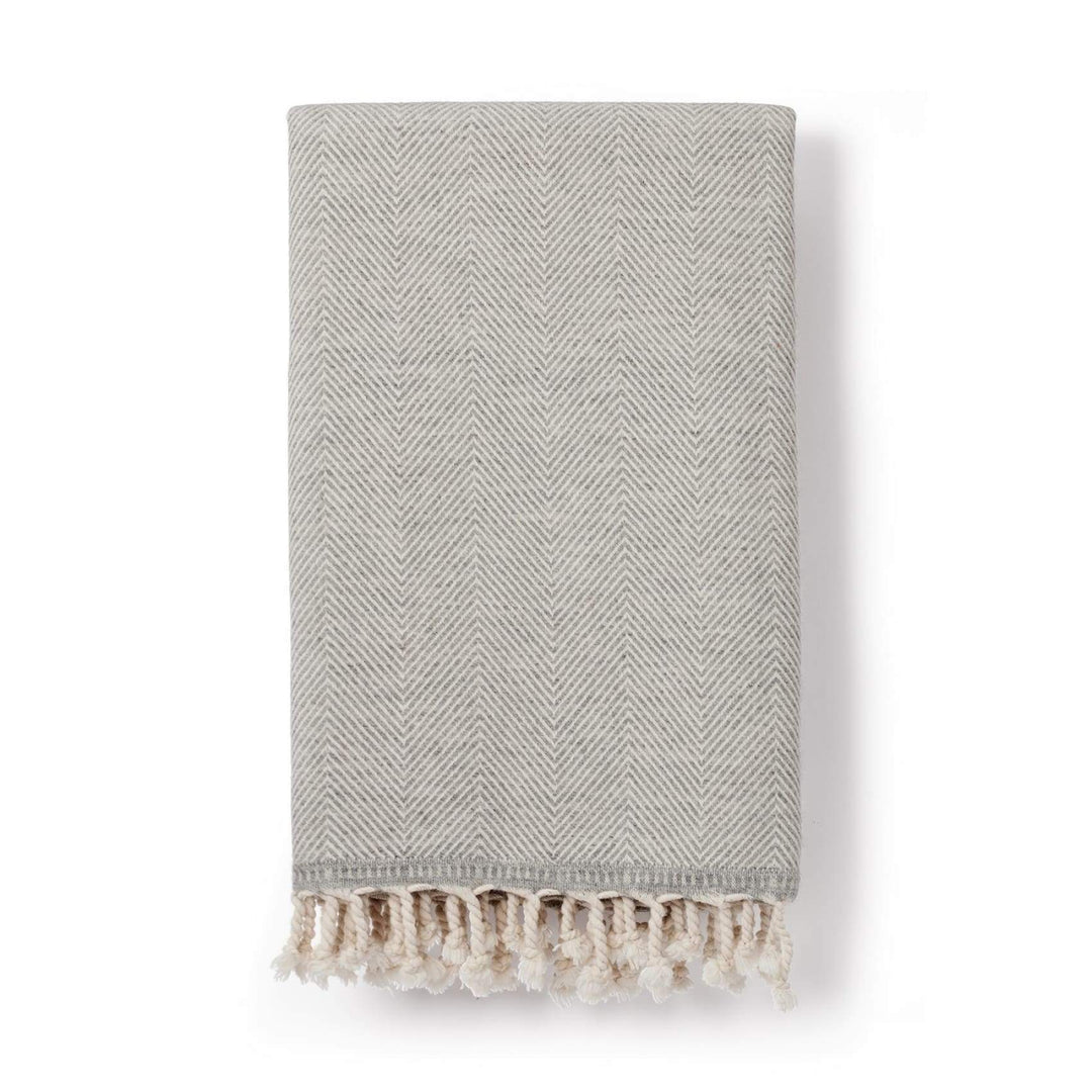 Sema Herringbone Cotton & Wool Throw