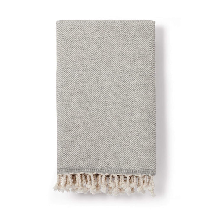 Sema Herringbone Cotton & Wool Throw