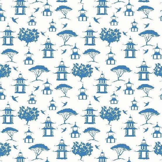 Pagoda Toile Wallpaper