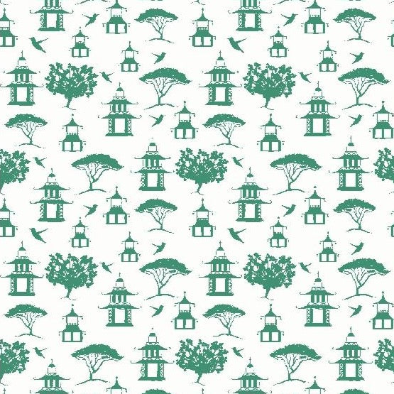 Pagoda Toile Wallpaper