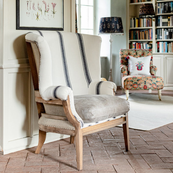 William Deconstructed Wingback Chair - Hajdu Linen