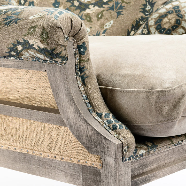 William Deconstructed Wingback Chair - Dapple Grey Linen