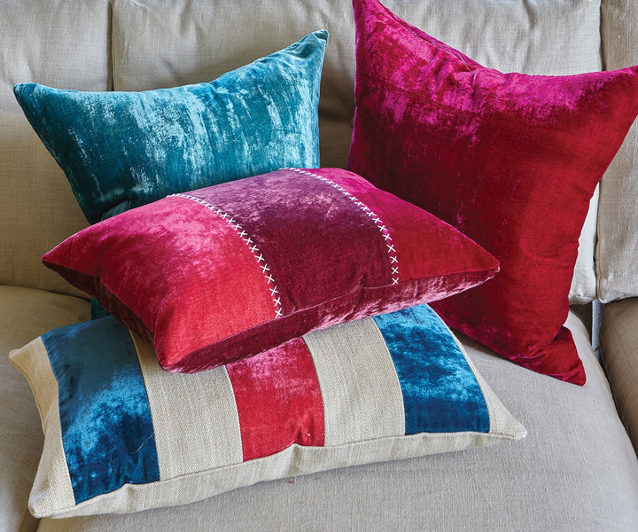 Paddy Peacock Velvet Cushion