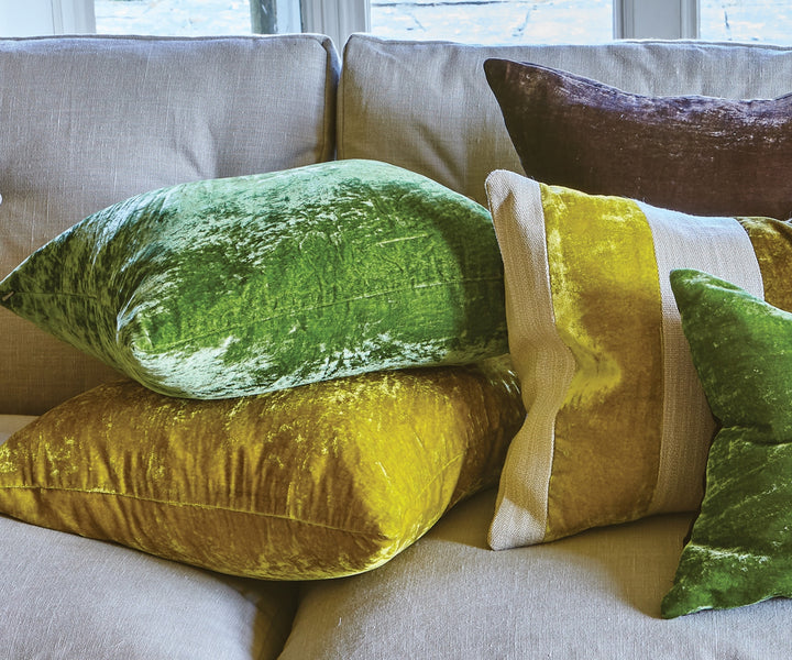 Paddy Forest Green Velvet Cushion