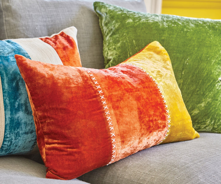 Paddy Forest Green Velvet Cushion