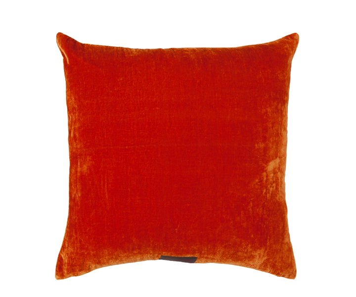 Paddy Blood Orange Velvet Cushion