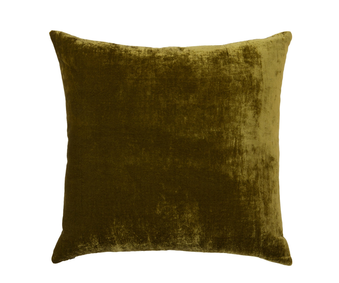 Paddy Olive Green Velvet Cushion