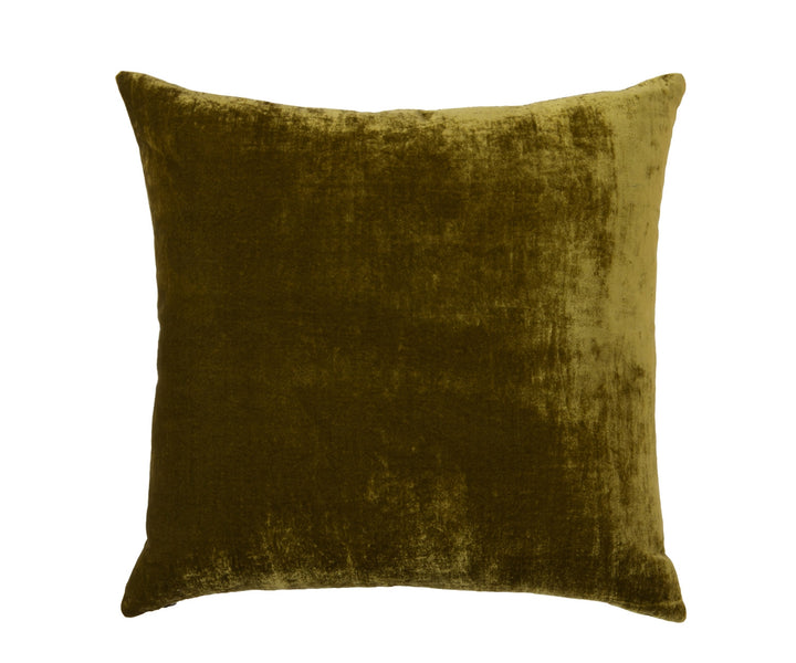 Paddy Olive Green Velvet Cushion
