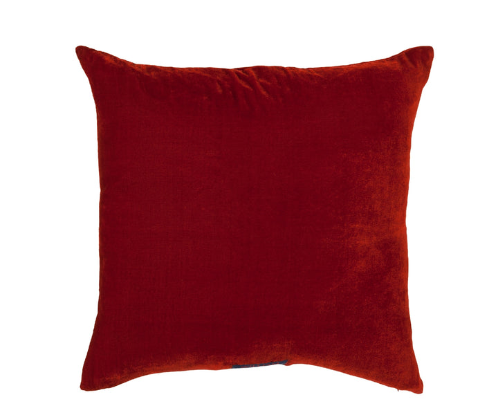 Paddy Poppy Velvet Cushion