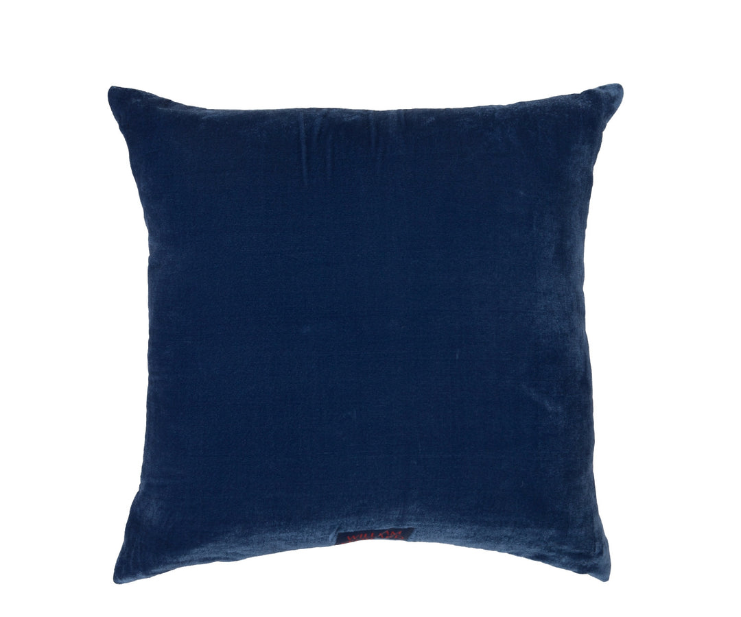 Paddy French Navy Velvet Cushion