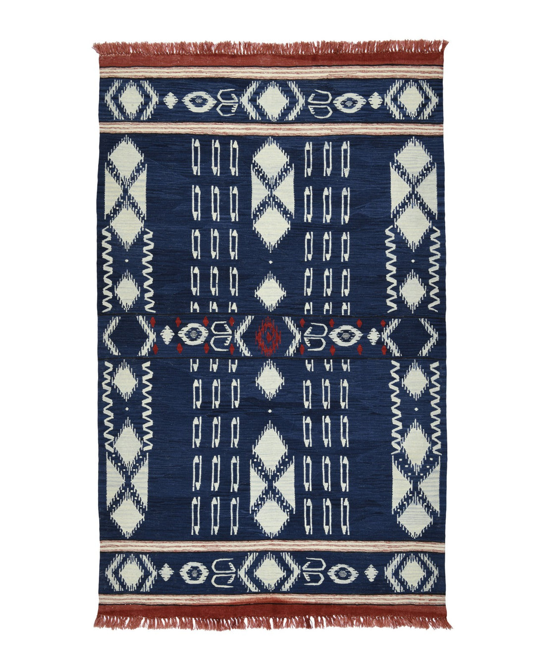Kapadokia Indigo Wool Kilim Rug