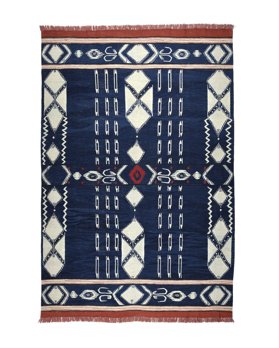 Kapadokia Indigo Wool Kilim Rug