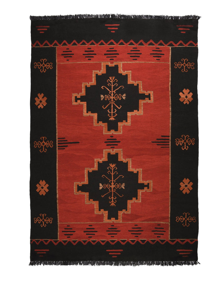 Yadigari Anatolia Red Wool Kilim Rug