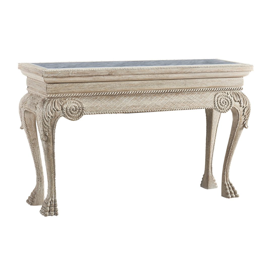 York Mini Console Table - Venetian White Oak