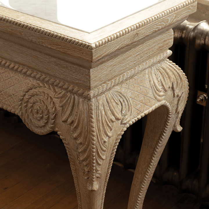 York Mini Console Table - Venetian White Oak