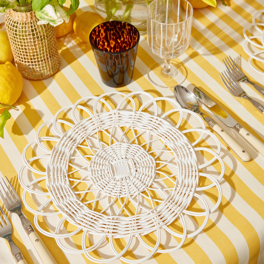 Yellow Stripe Tablecloth