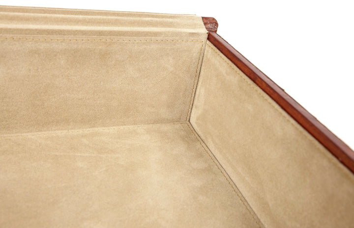 Devonshire Classic Tan Leather A4 Paper Box