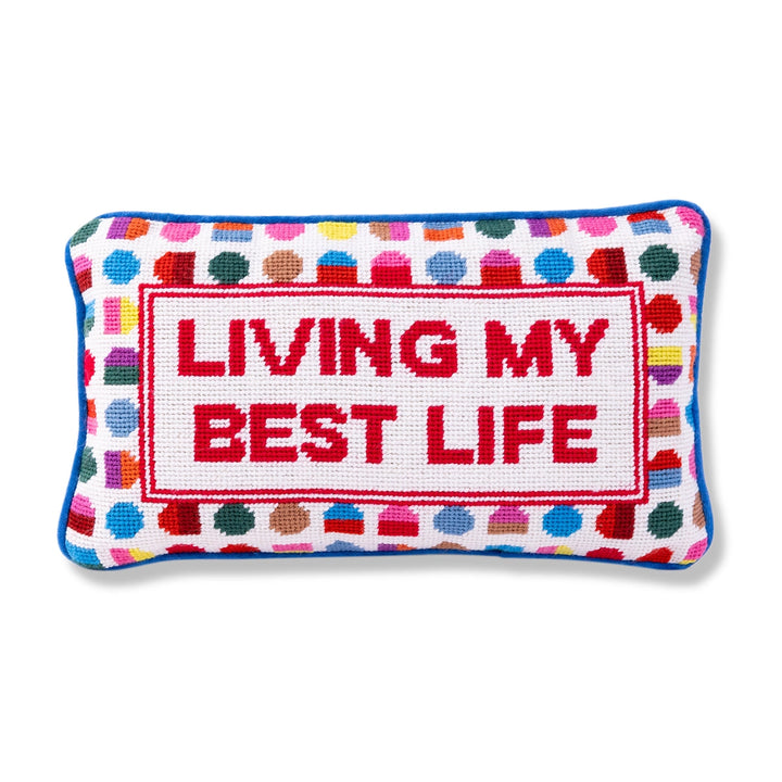 Living My Best Life Needlepoint Cushion