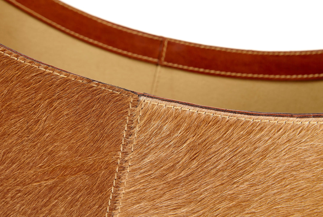 Belgrave Natural Tan Cowhide Storage Basket