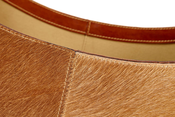 Belgrave Natural Tan Cowhide Storage Basket