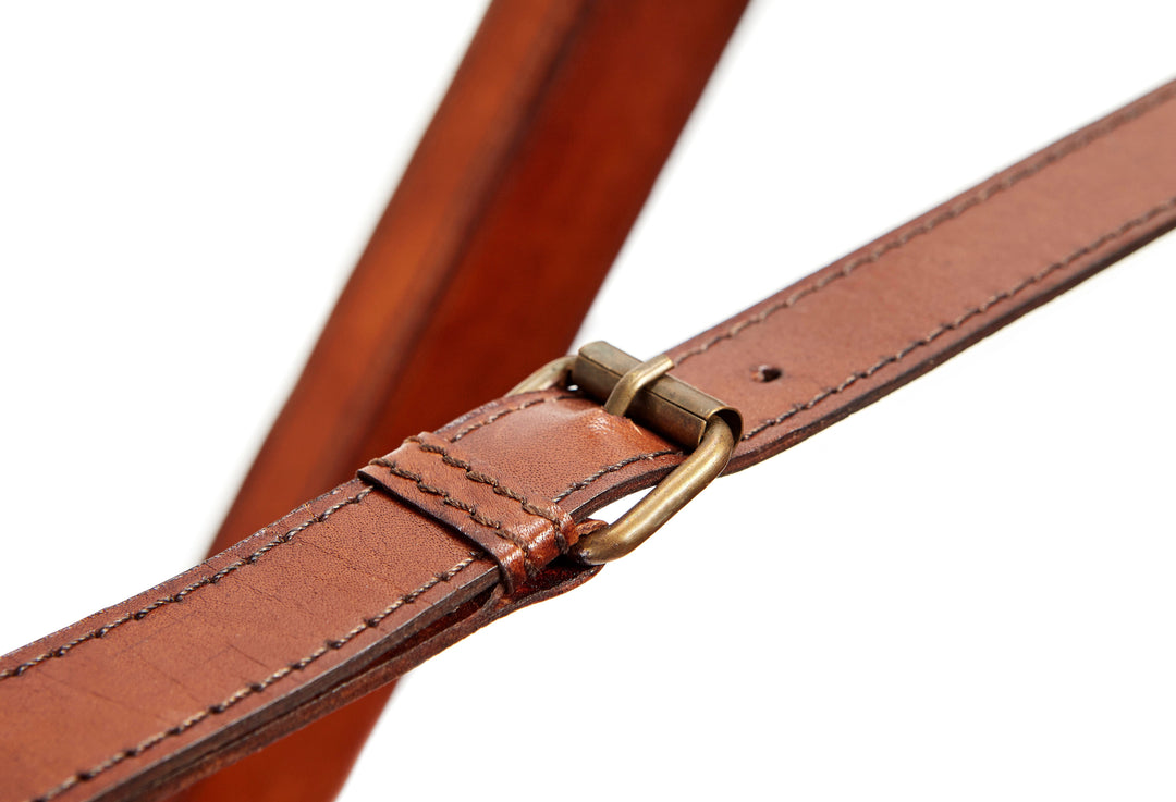 Butler Classic Tan Leather Tray Table