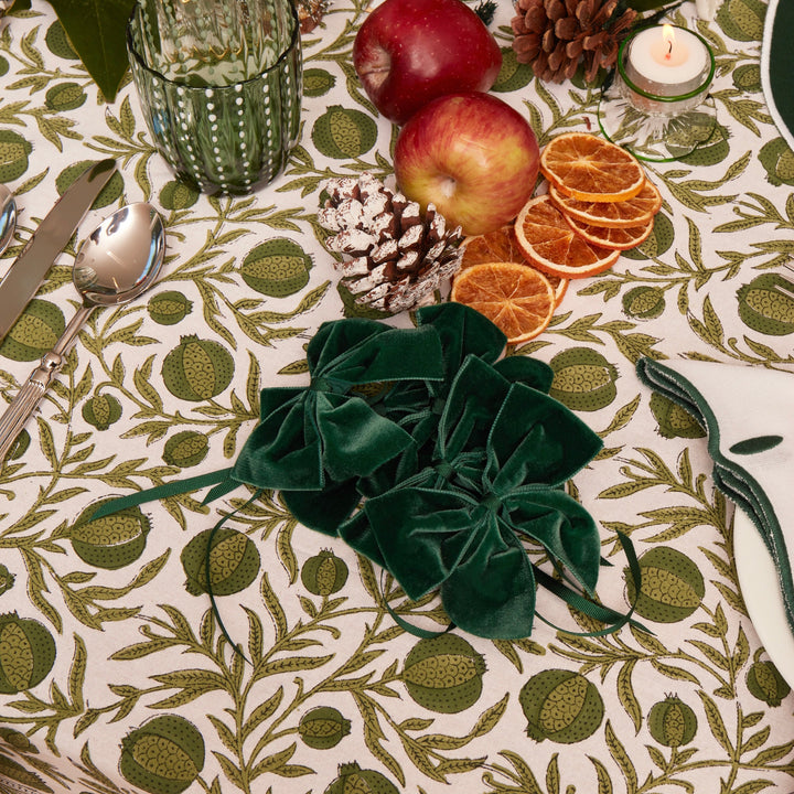 Pine Green Pomegranate Tablecloth