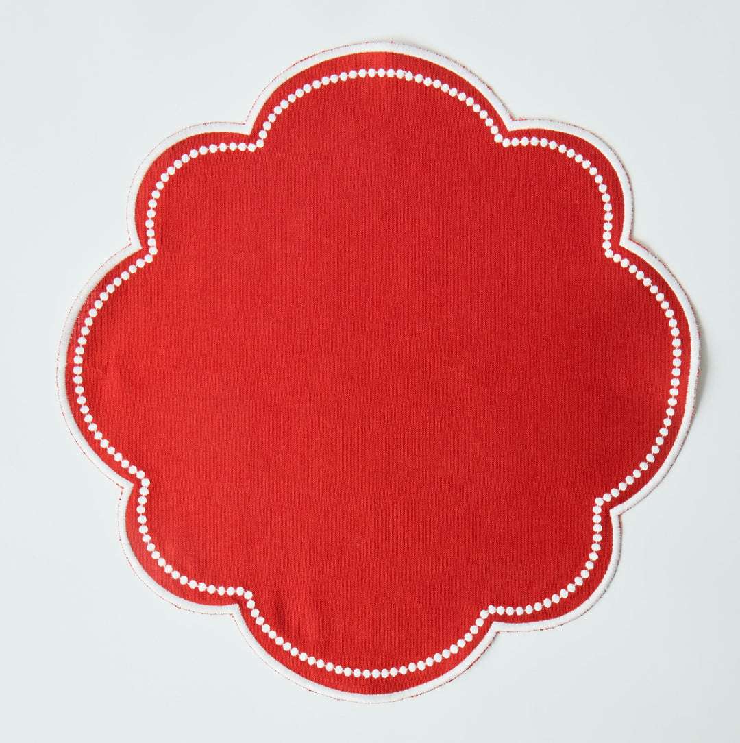 Orlando Cinnamon Orange Round Placemats - Set of 4