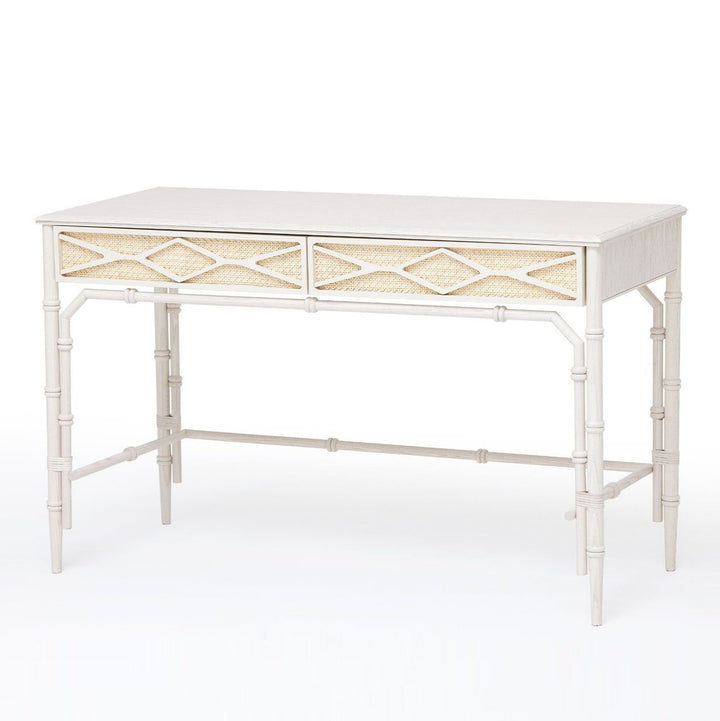 Natla Desk with Rattan Front Drawers