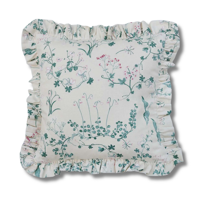 Botanica Ruffled Cushion - Ivory