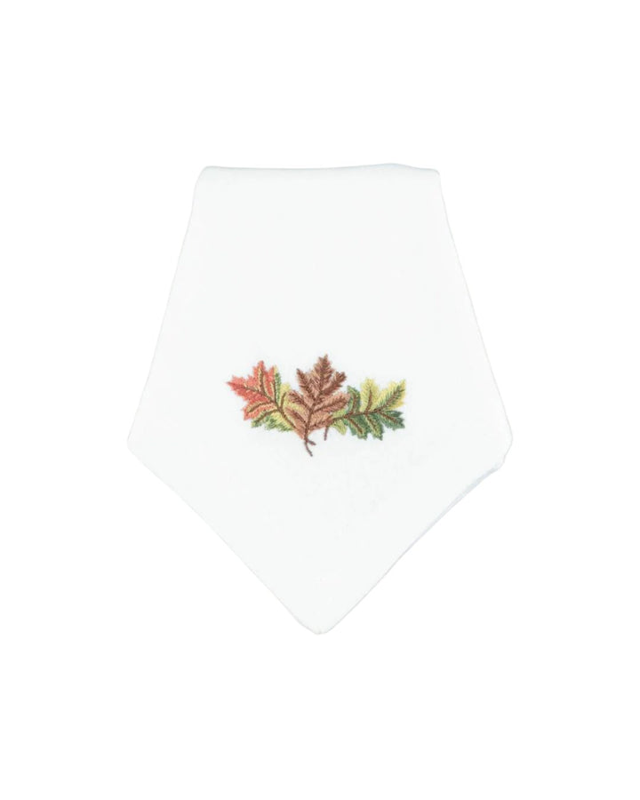 Embroidered Fall Leaves Napkin