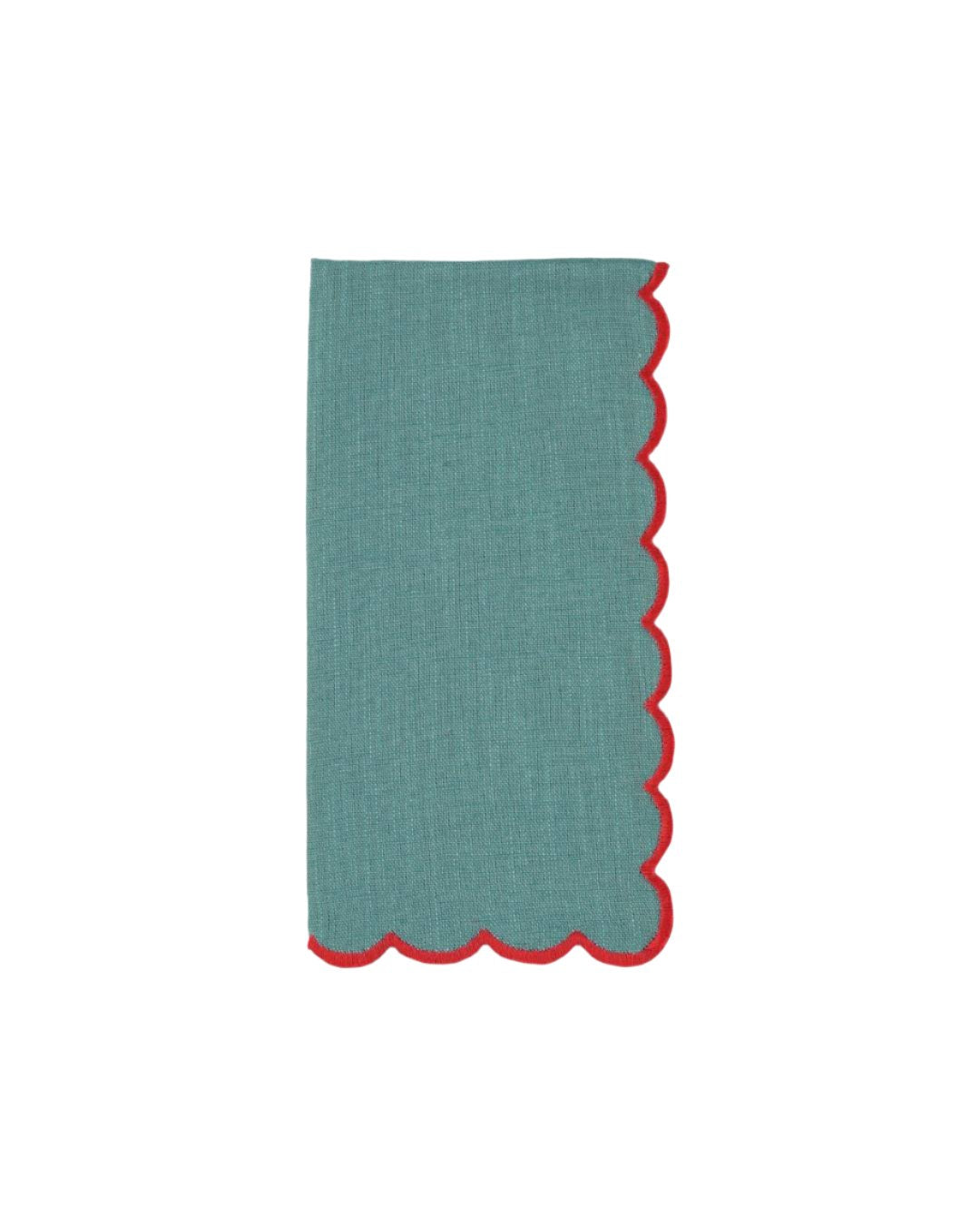 Gretta Scalloped Napkin - Azure Blue