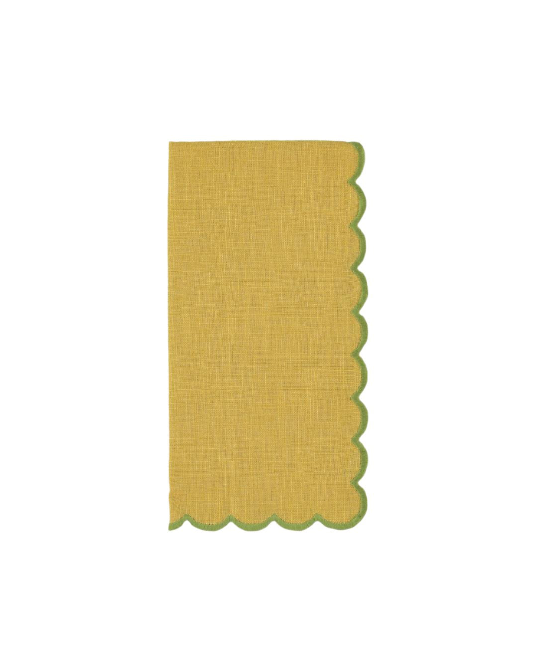 Gretta Scalloped Napkin - Yellow