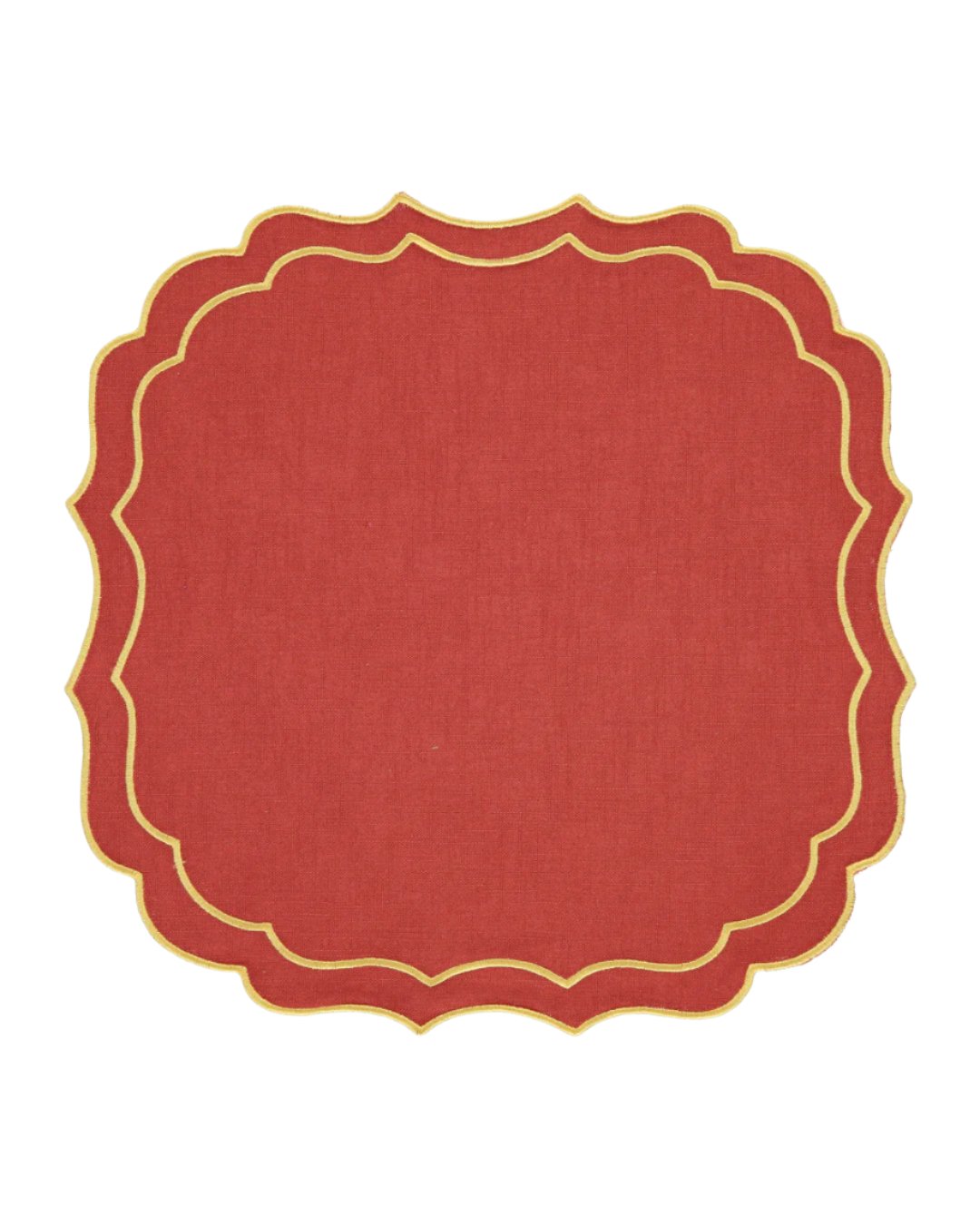 Greta Placemat - Terracotta & Yellow