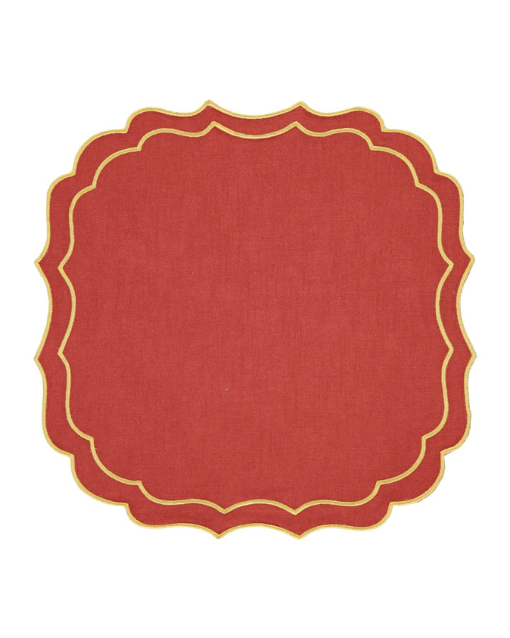 Greta Placemat - Terracotta & Yellow