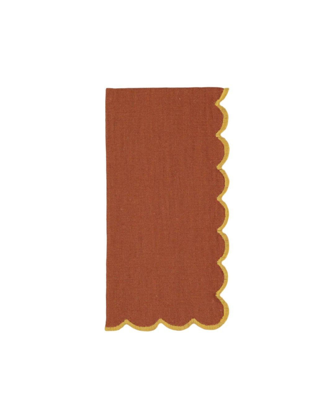 Gretta Scalloped Napkin - Terracotta