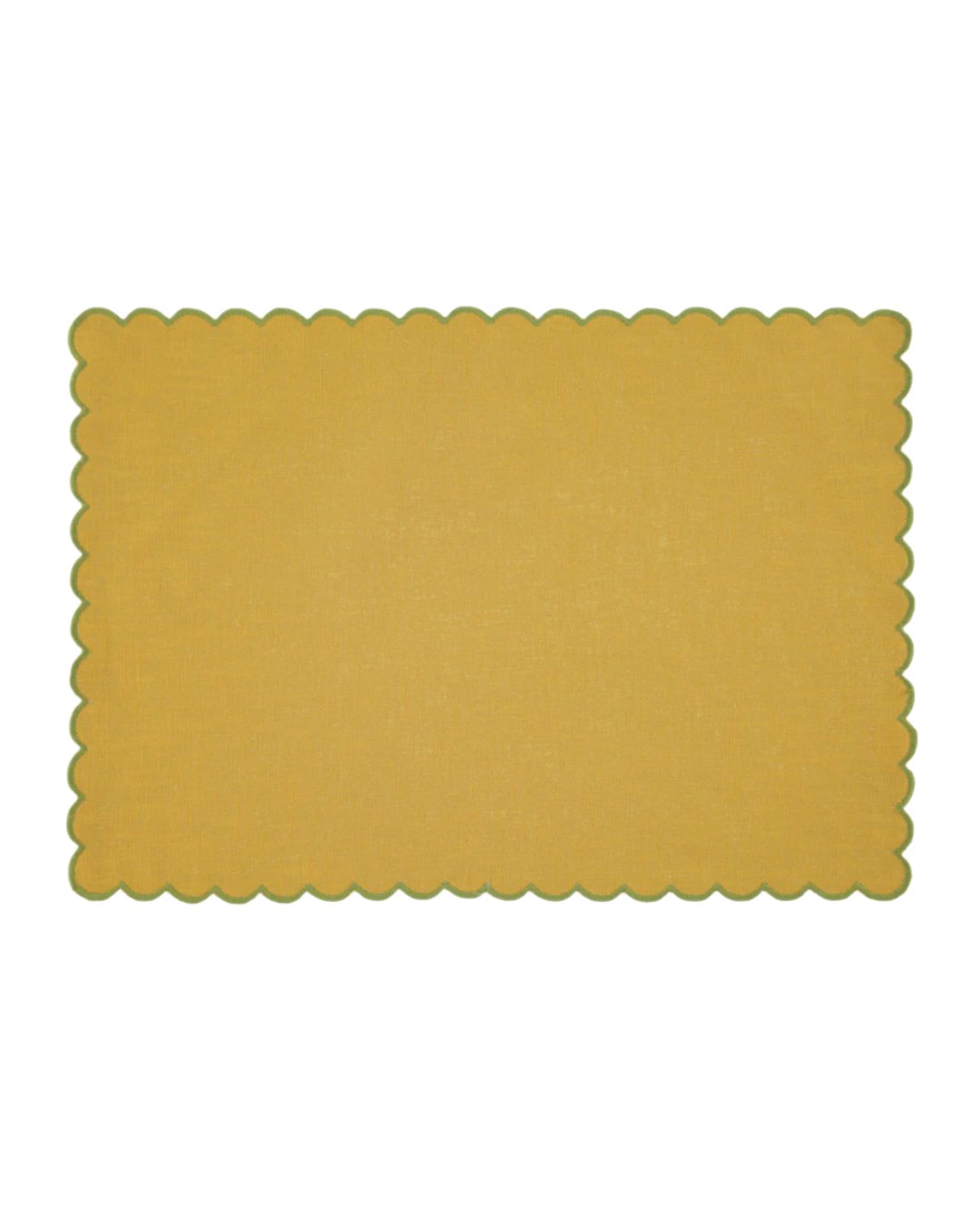 Greta Scalloped Placemat - Yellow