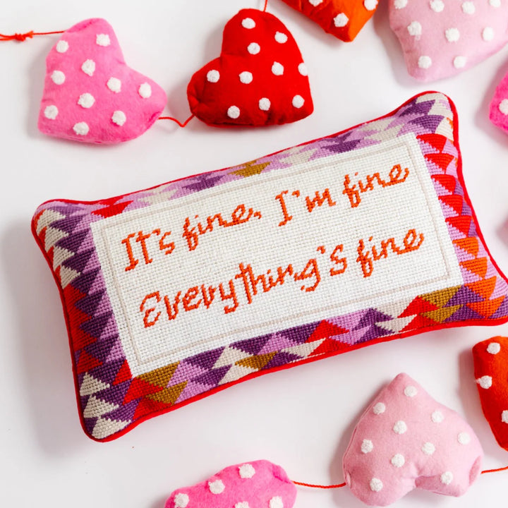 Everything's Fine Needlepoint Cushion