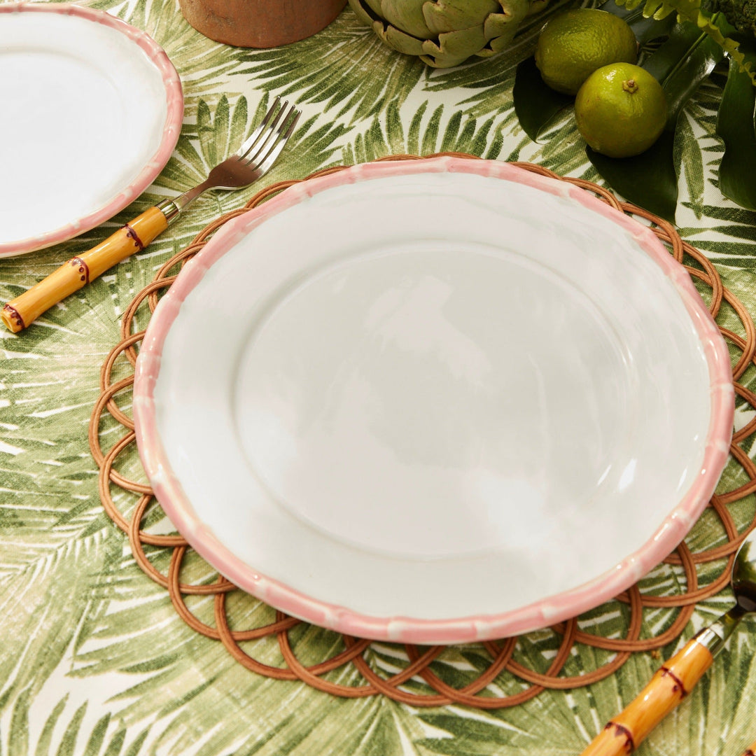 Pink Bamboo Dinner Plate