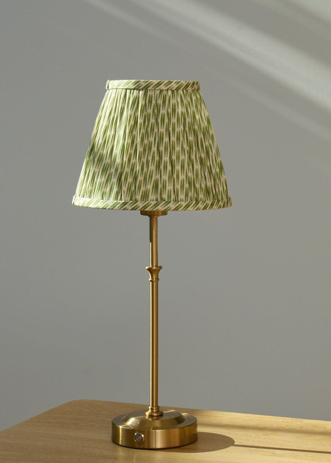 Lyla Rechargeable Table Lamp - Green Patola Lampshade