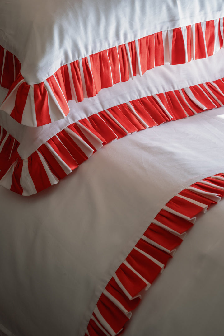 Candy Cane Frilled Bedding